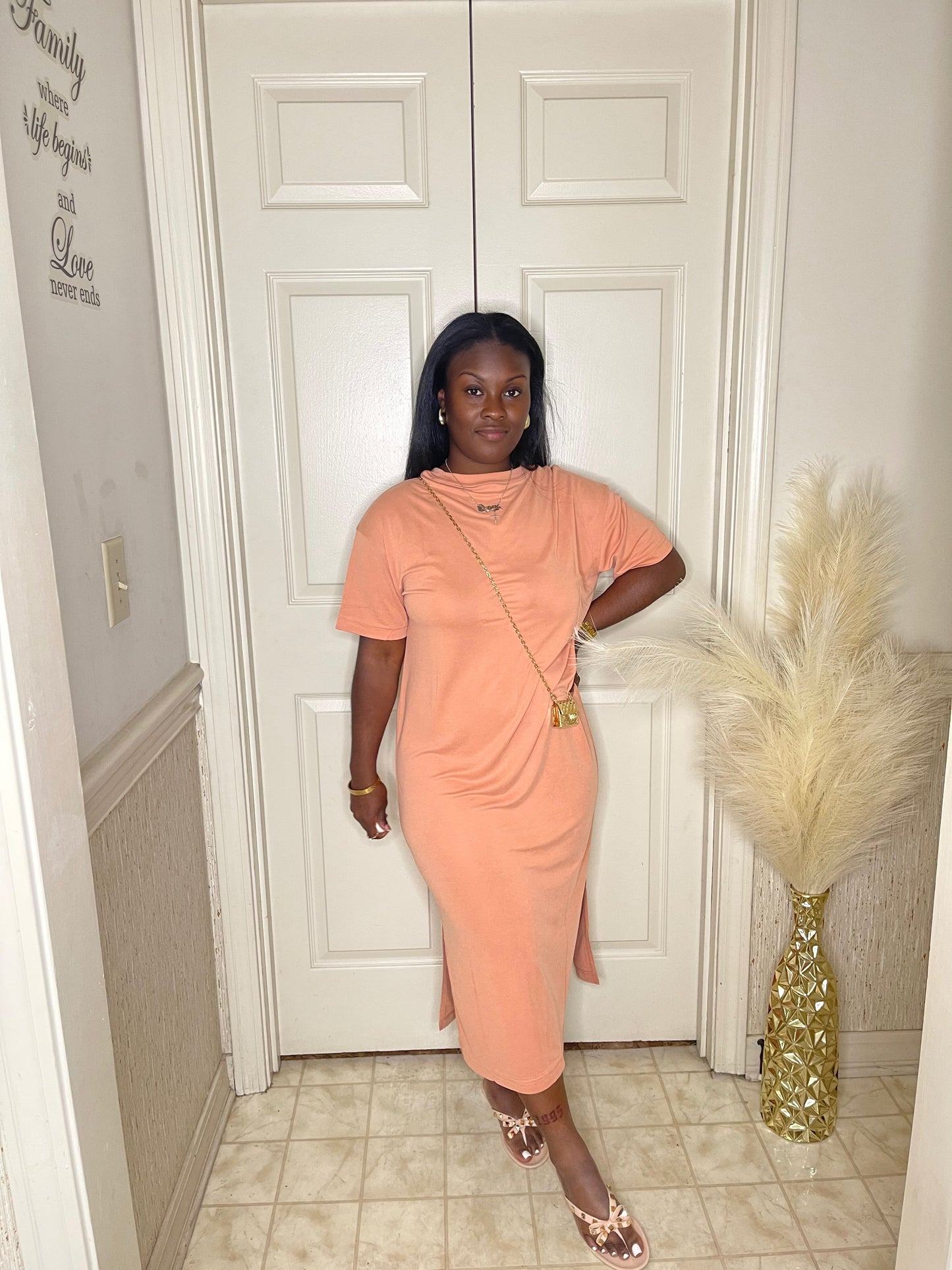 Mel Dress| Peach