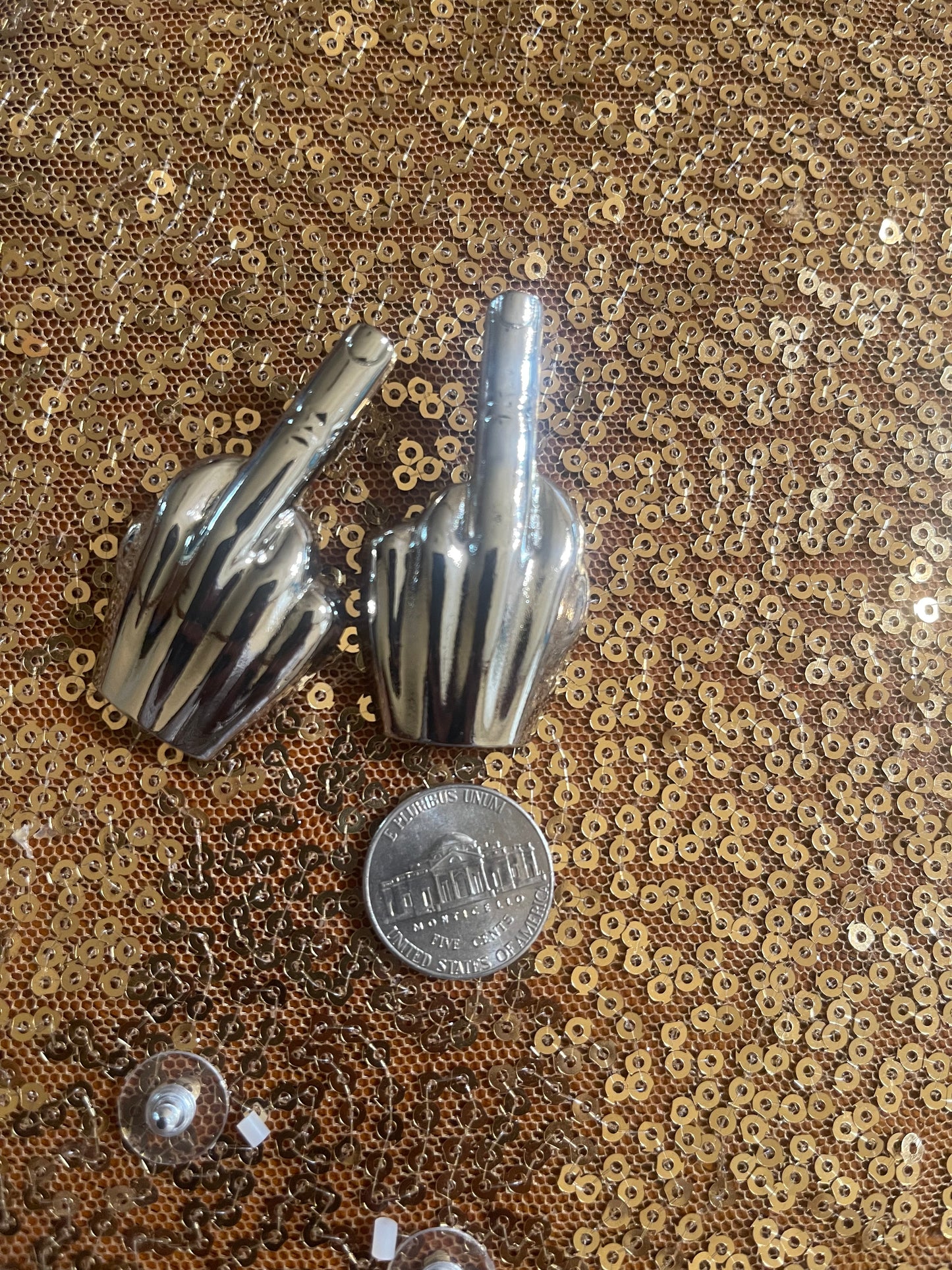 "Middle Finger Up" Earrings