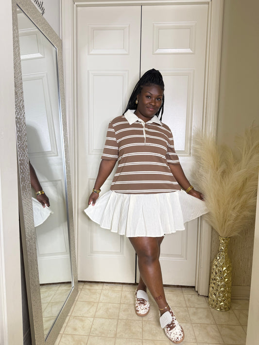 Dolly Stripes| Mocha