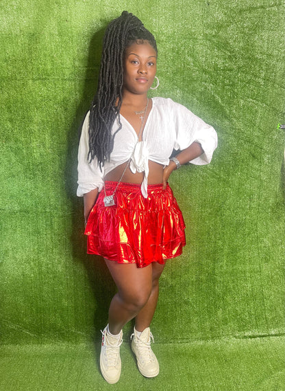 Up One Metallic| Red