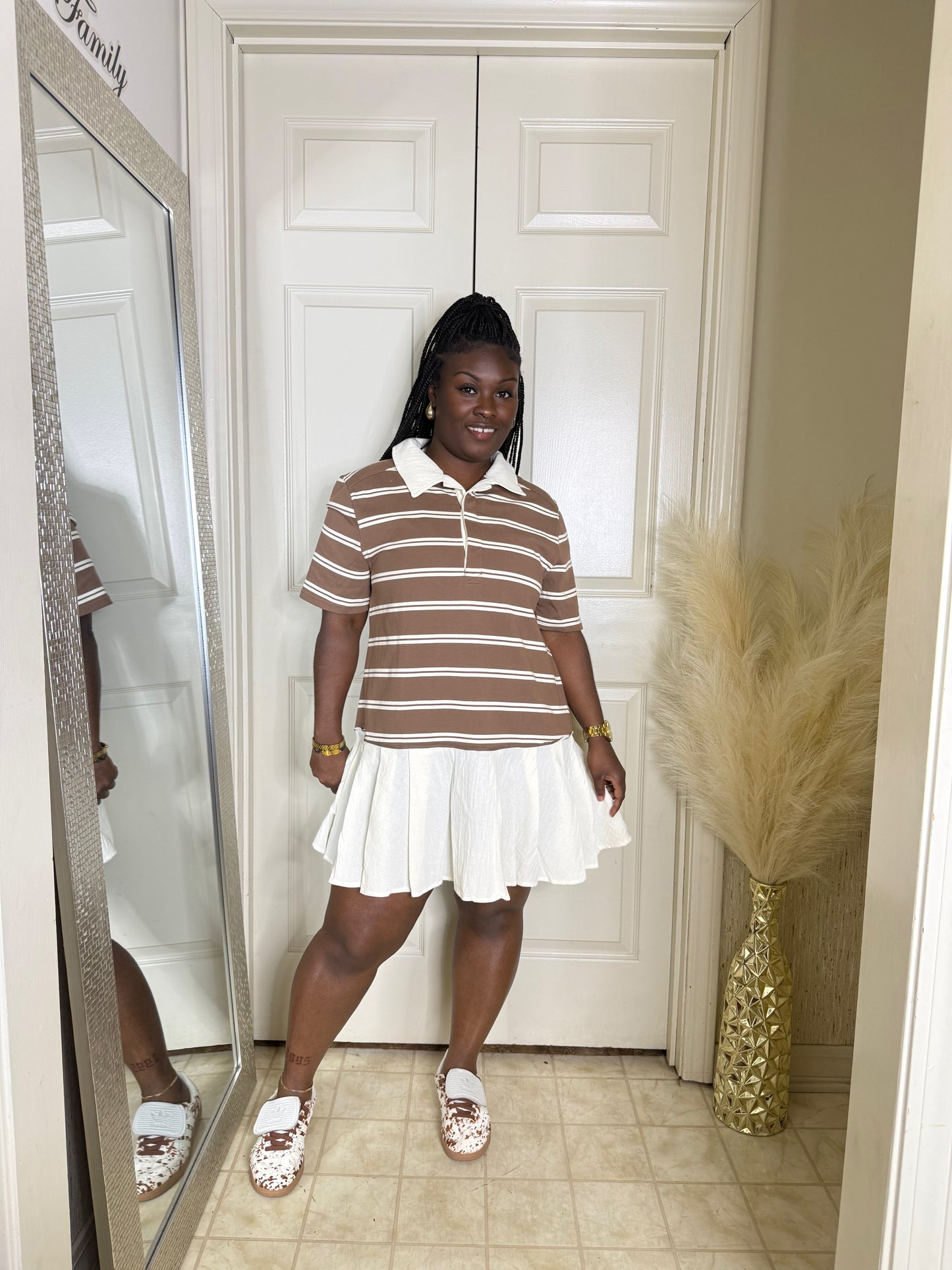 Dolly Stripes| Mocha