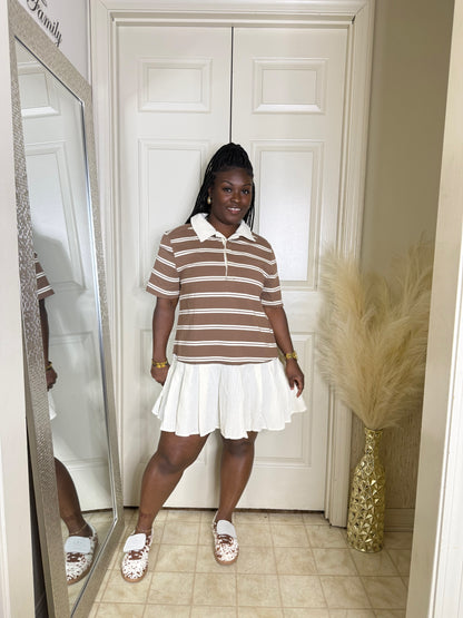 Dolly Stripes| Mocha