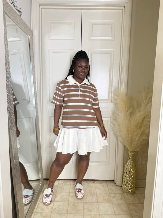 Dolly Stripes| Mocha