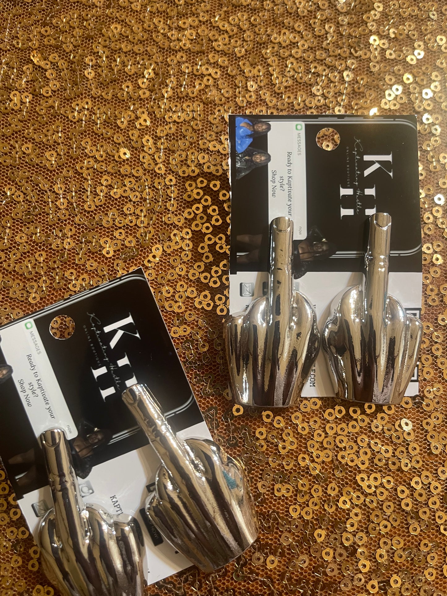 "Middle Finger Up" Earrings