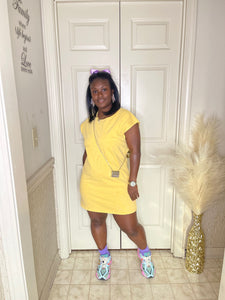Tee Mini Dress| Yellow