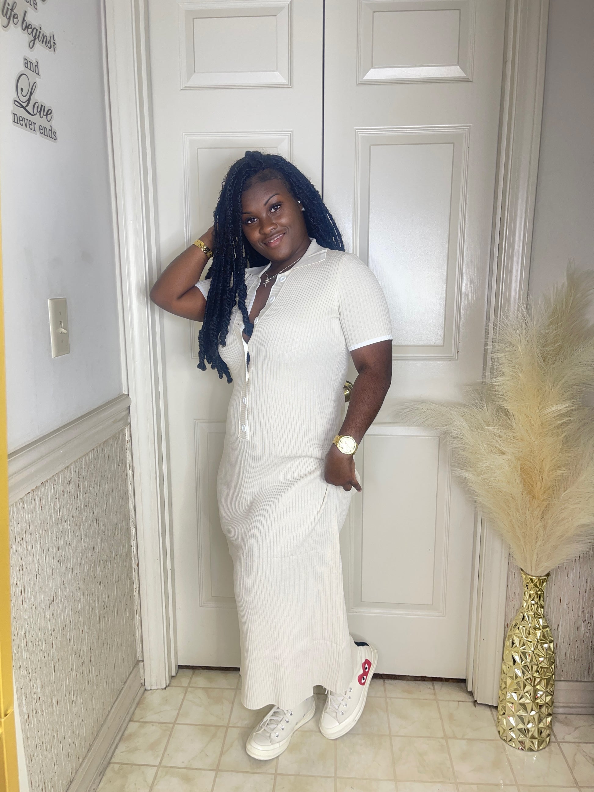 The Polo Maxi| Beige – Kaptivating Hustle