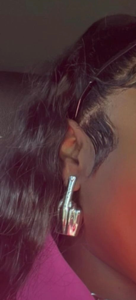 "Middle Finger Up" Earrings