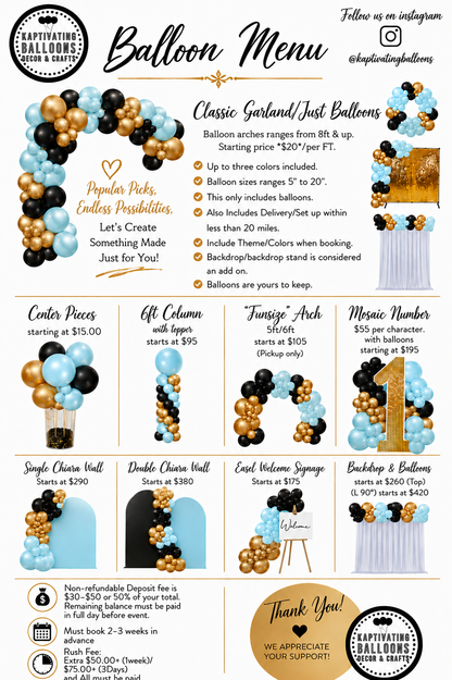 Balloon Arch (Read Only) Then Fill out Balloon Inquiry Form